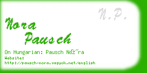 nora pausch business card